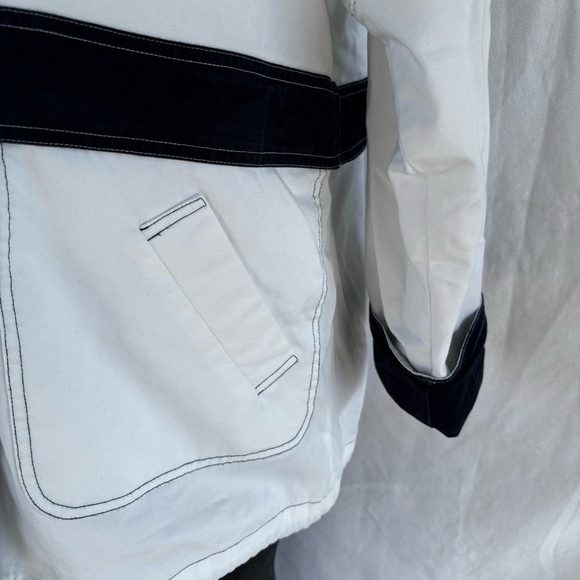 TARA VANESSA Hooded  Beach Combing Rain Jacket L Paris Milan New York - Picture 2 of 14